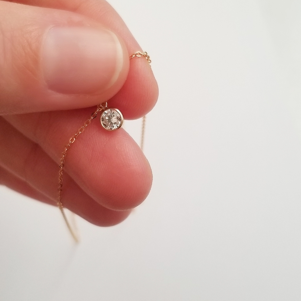 Dainty, Delicate, Minimal Gold Filled Necklace. - Picture 4 of 5
